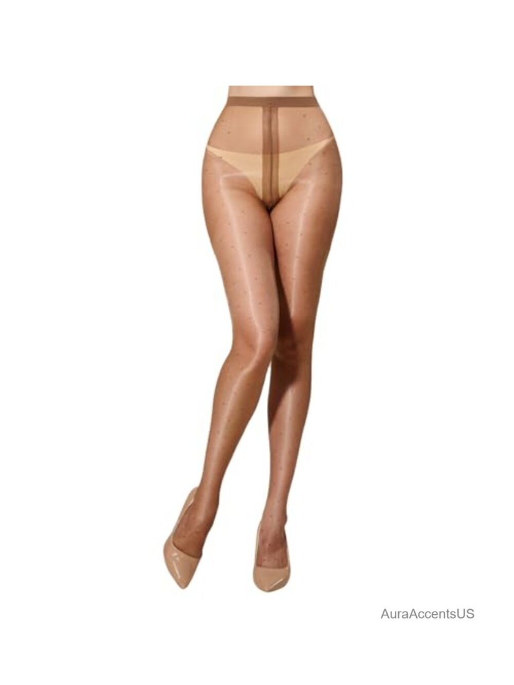 Sheer Polka Dot Shimmer Patterned Tights Shiny Glossy Pantyhose